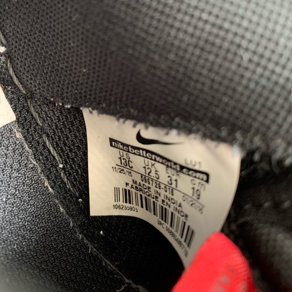 Kids Nike Air Force 1 red/black/white - Picture 5 of 7